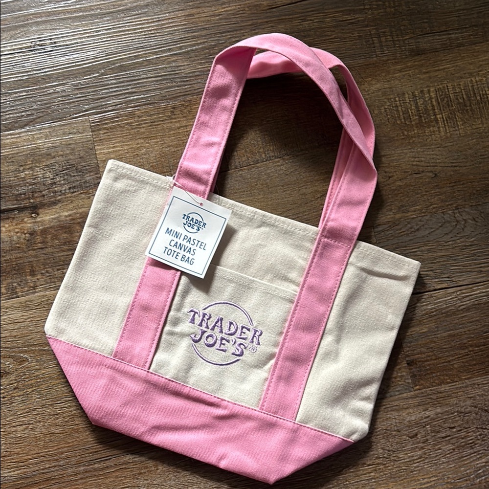 Trader Joe’s Mini Pastel Canvas Tote Bag